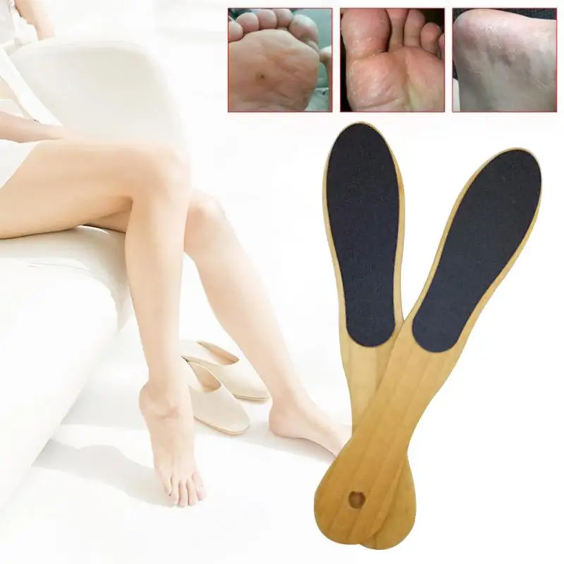 

Feet Care Callus Remover Wood Foot File Professional Pedicure Hook Dual Sided