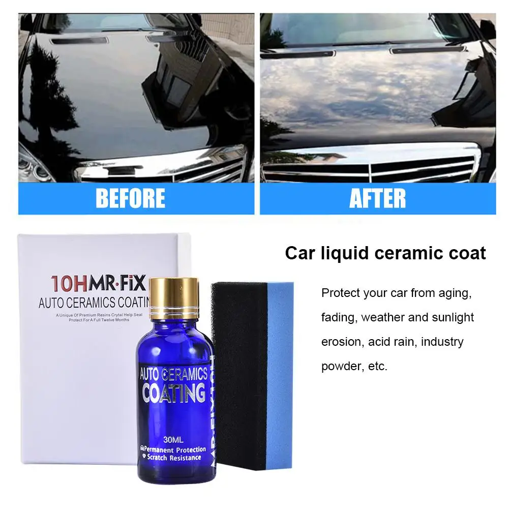 30ml Hardness10H Super Hydrophobic Car Glass Coating Car Liquid Coat Paint Care Durability Anti-Corrosion Coating Set