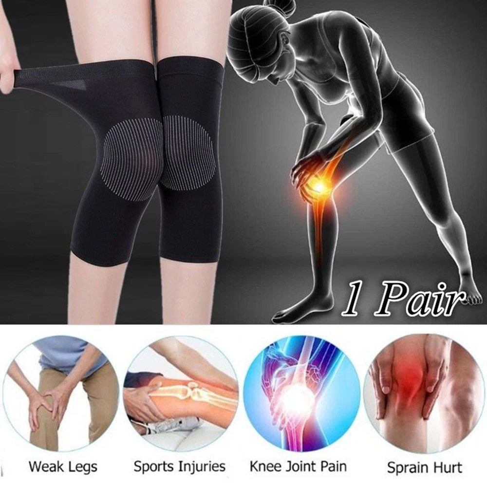 

Fashion 1 Pair Knee Sleeve Compression Brace Support Sport Joint Pain Arthritis Relief foot care tools