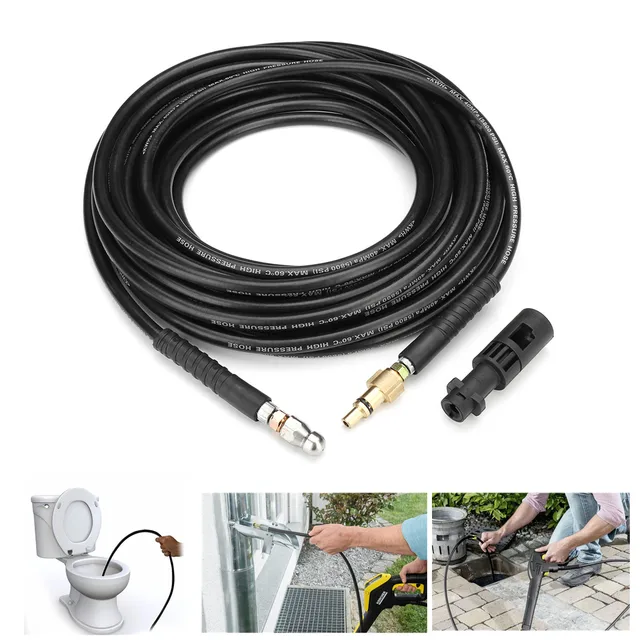 15M 40MPa 5800PSI High Pressure Washer Drain Cleaning Hose Set Pipe