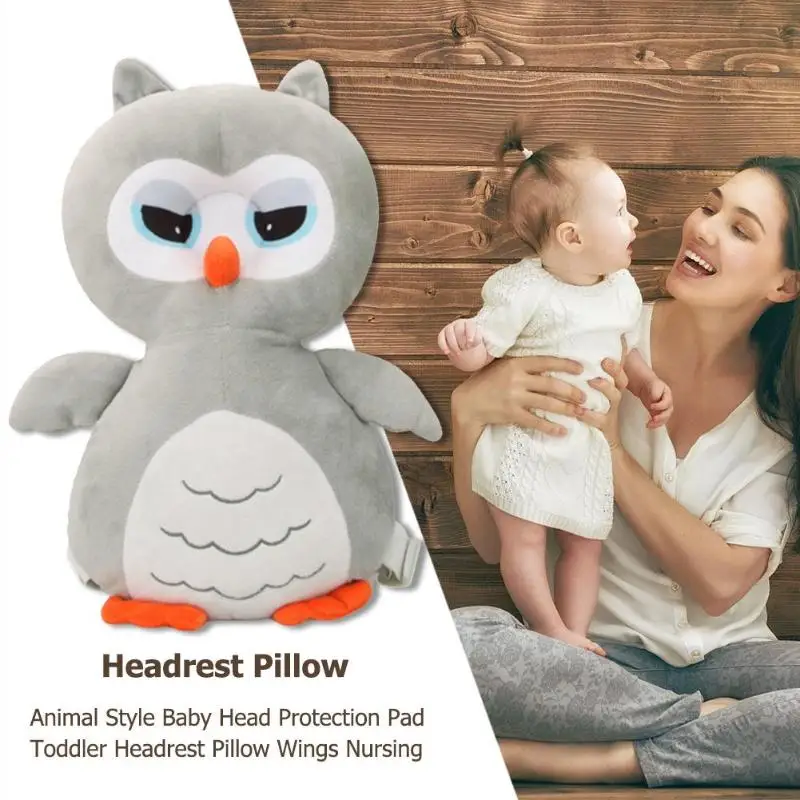 Murah Bayi Balita Bantal Kartun Owl Bentuk Sandaran Kepala Pelindung Kepala Bantal Anak anak Leher Pelindung Bantal Lucu Wing Pad