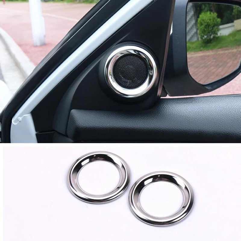 

ABS Chrome Inner Front Door Speaker Cover Trim For Honda Civic 2016 2017 2018
