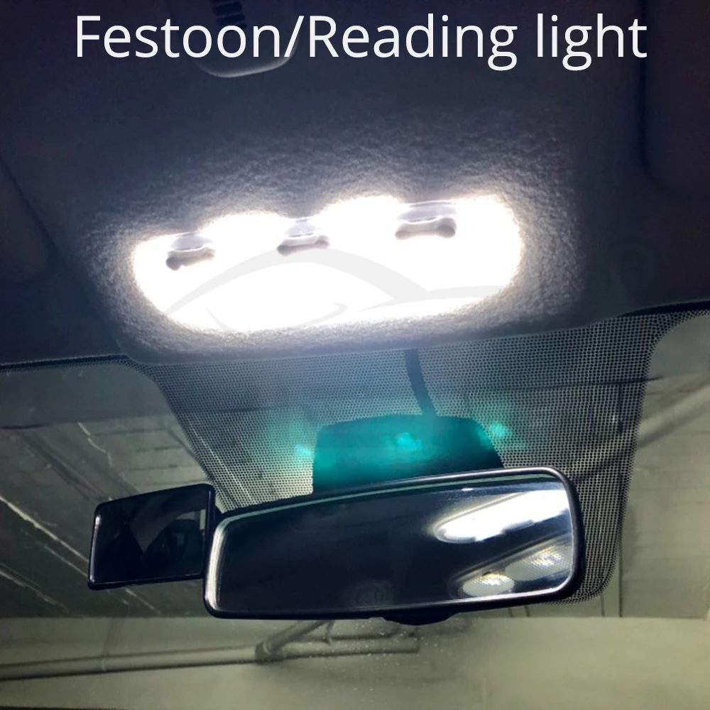 W5W 10 Led 7020 SMD Car T10 LED 194 168 Wedge Replacement Reverse Instrument Panel Lamp White Blue Bulbs For Clearance Lights