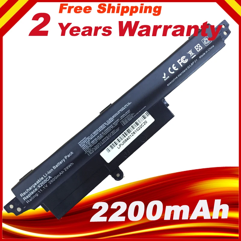 

Lptop battery A31LM2H A31LM9H A31LMH2 A31N1302 A3INI302 A3lNl302 for asus VivoBook x200ca f200ca f200m f200ma r202ca x200ma