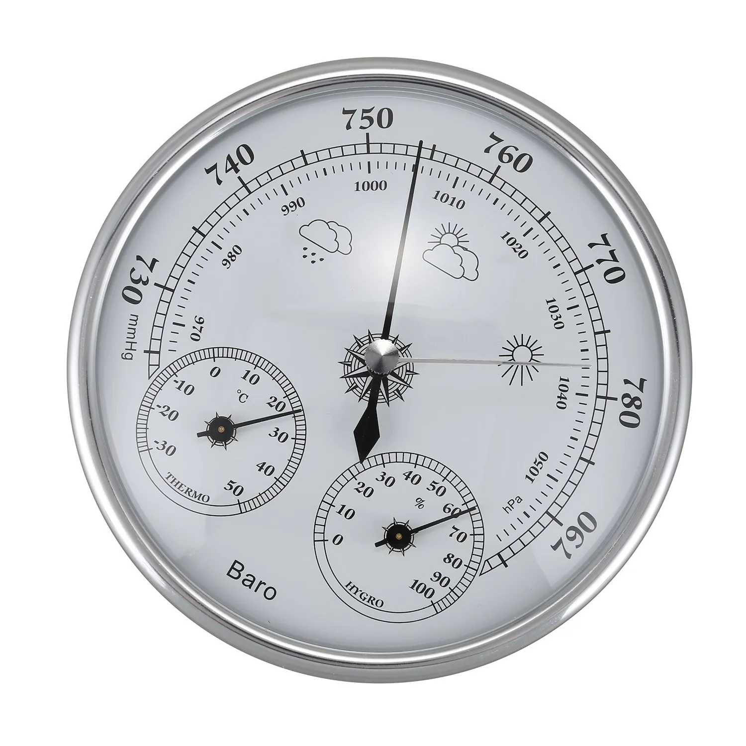 

New Wall Mounted Household Thermometer Hygrometer High Accuracy Pressure Gauge Air Weather Instrument Barometer