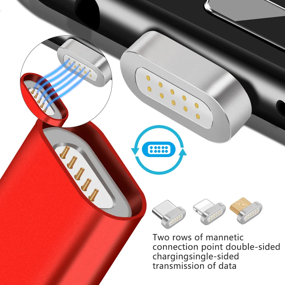 أولاف كابل USB مغناطيسي ل فون مايكرو شاحن يو اس بي المغناطيس بيانات شحن تهمة نوع C كابل ل شاحن هاتف محمول يعمل بنظام تشغيل أندرويد كابلات