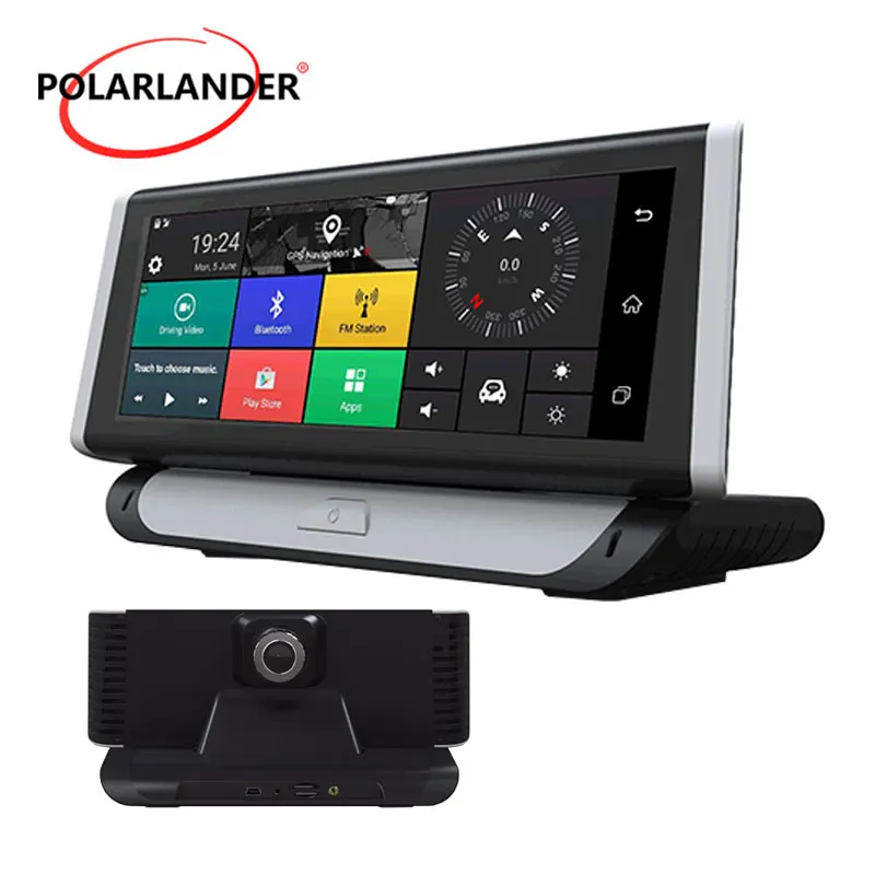 Android 5 1 ADAS GPS навигация двойной объектив 8 дюймов 1280*400 видео рекордер 1080P DVR
