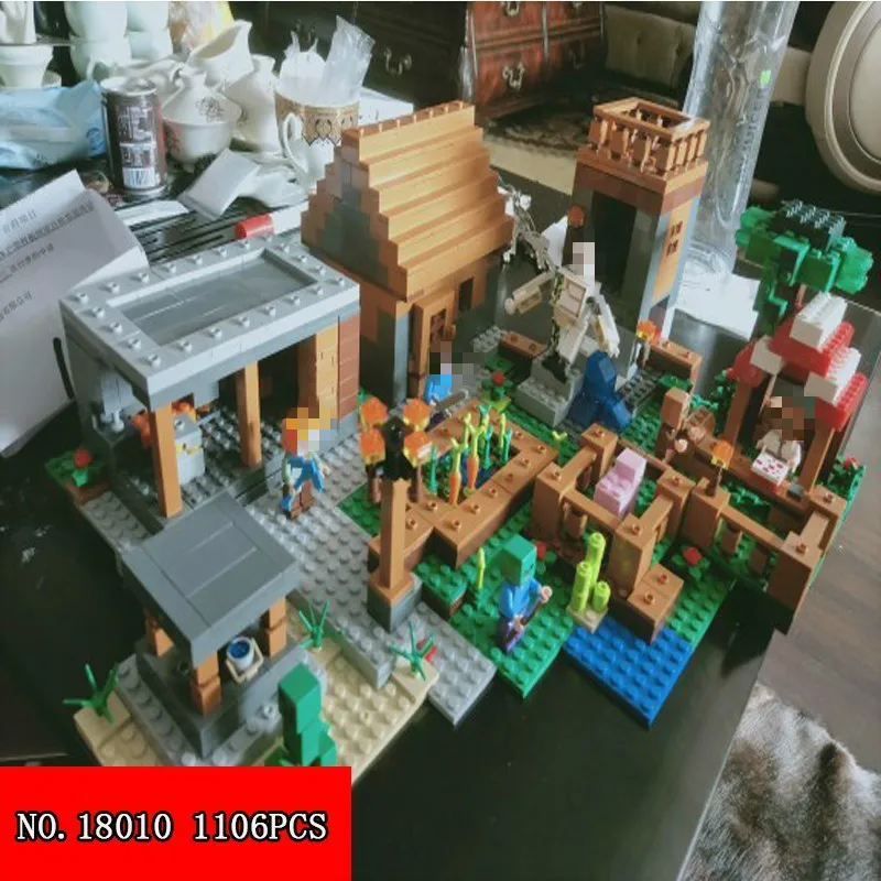 

Lepin 18010 Building Block World Farm Village Assembling Spelling Insert Oxyphylla Building Blocks Children Toys 1106pcs Block