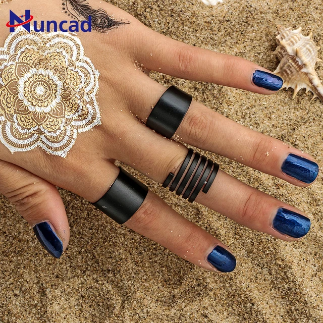2017 New Black Paint Hollow Ring Set Fashion Knuckle Rings Three Piece Ring Set 2017 New Black Paint Hollow Ring Set Fashion Knuckle Rings Three Piece Ring Set