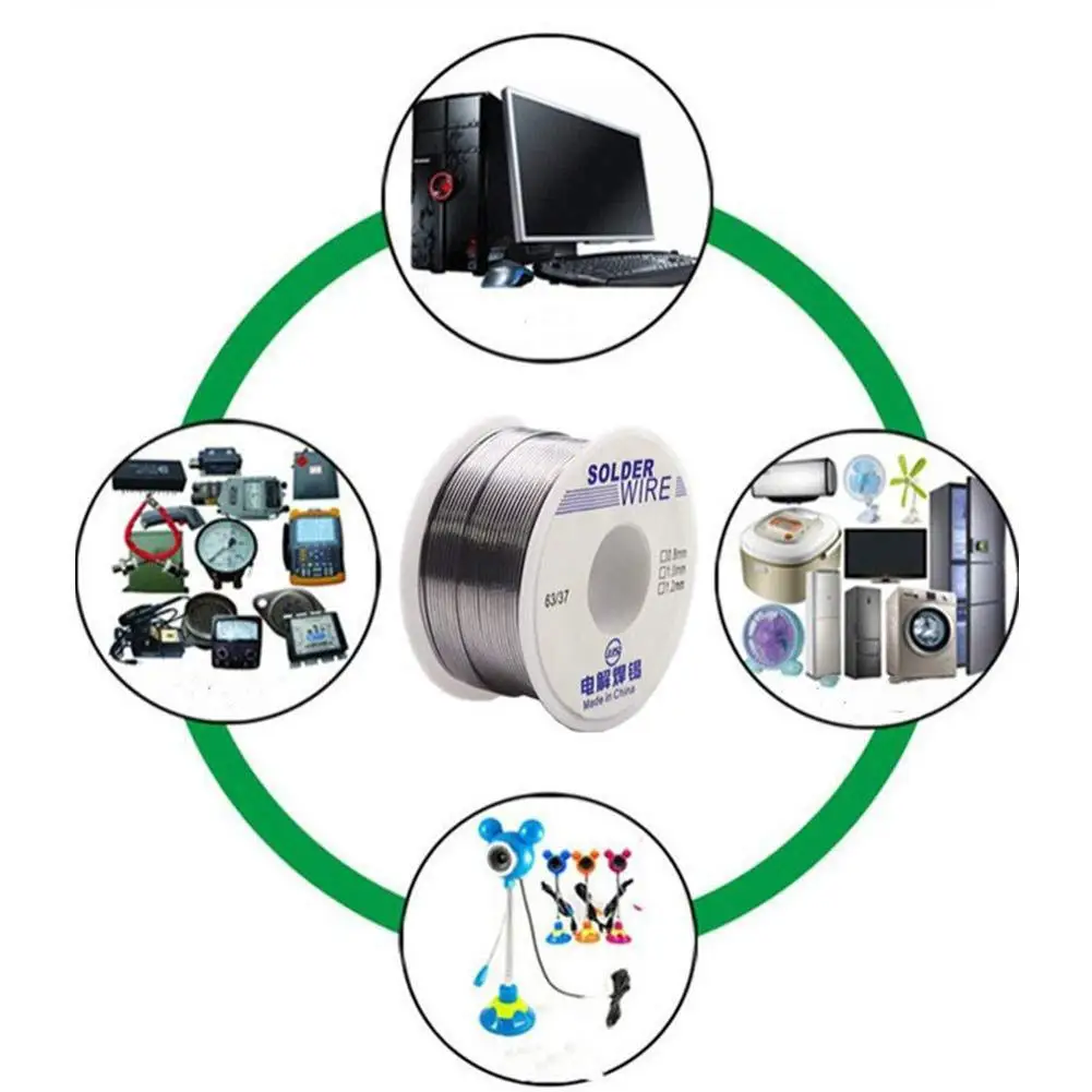 1 шт. свинцово-оловянные канифольное ядро проволочного припоя 0,8 мм 1,0 2% поток катушка для сварки линии