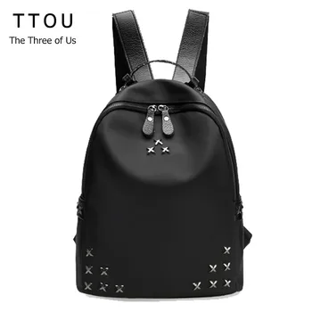 

TTOU Metal Rivets Waterproof Backpack Ladies Fashion Brand Design High Capacity School Bag Girl Leisure College Wind Backpack