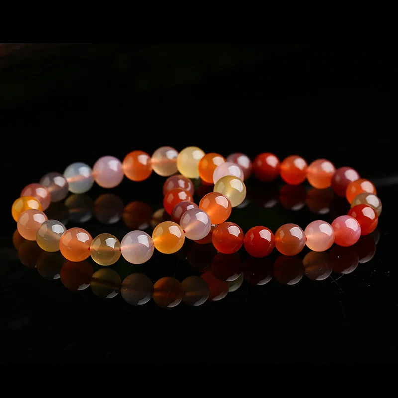 

Heat Sell Natural Salt Source South carnelian Bracelet Woman Male Hand String Single Circle Crystal Fashion Lovers Ornaments