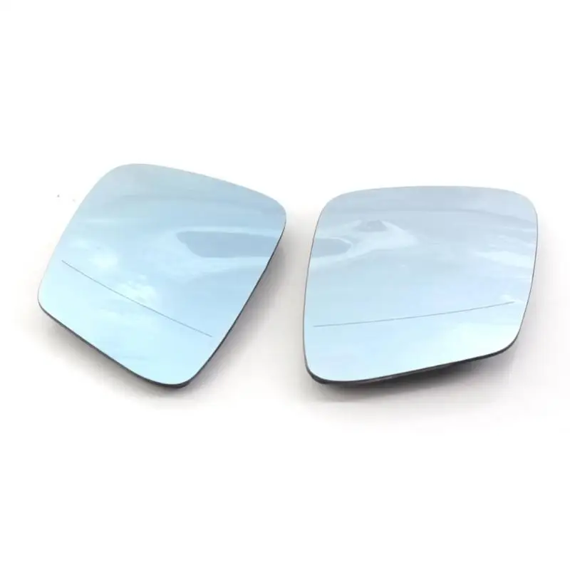 

VODOOL 2Pcs Blue Heated Car Door Rear View Mirror Lens Side Wing Mirror Glass For BMW 5 Series F07 6 Series F06 7 Series F01 F02