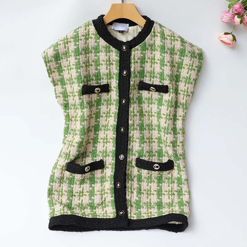 green plaid vest womens Off 51% - class 