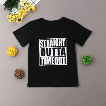 

New Kids Boy Baby Short Sleeve Outta T-shirt Tees Toddler T Shirt Tops Clothes