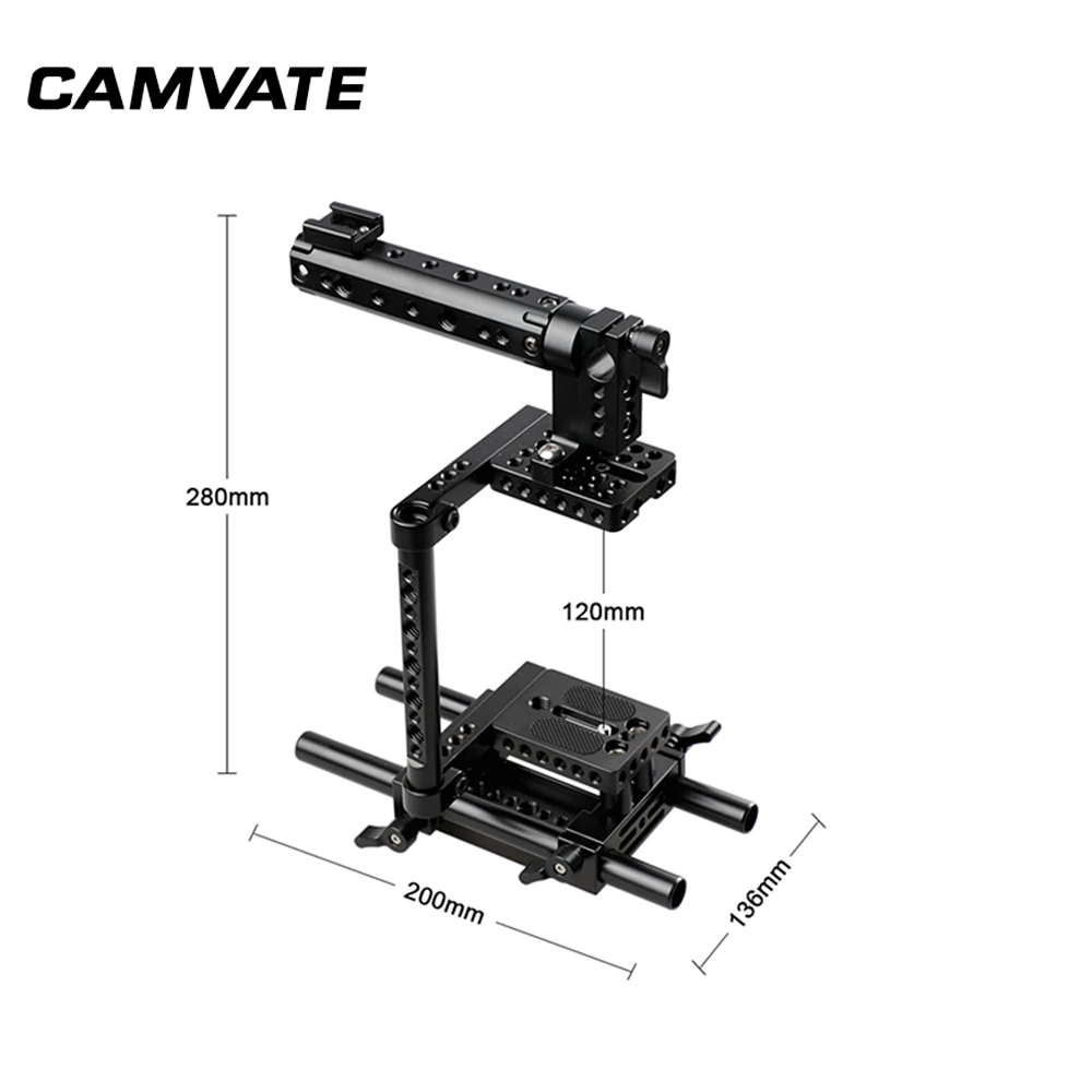стабилизатор для камеры фотоаппарата CAMVATE Алюминиевый Стержень Rig DSLR Кейдж Топ
