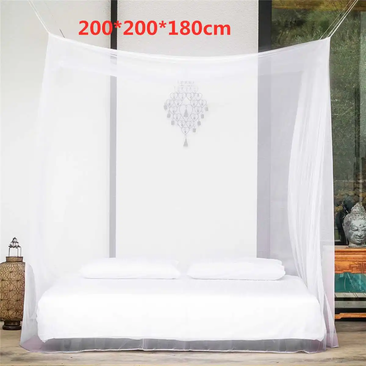 

200x200x180cm Travel Camping Mosquito Net Repellent Tent Insect Reject Canopy Bed Curtain Bed Tent