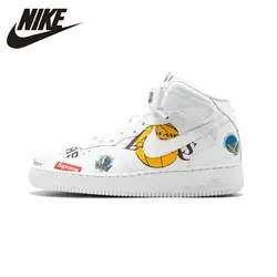 Nike официальный Af1 Air Force Для Мужчин's Скейтбординг обувь Классические Открытый Спортивные кроссовки против скольжения # AQ8017