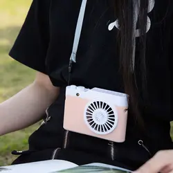 Портативный Mini-Usb зарядки Камера вентилятор висит шеи небольшой вентилятор с фонариком Функция маленький настольный вентилятор