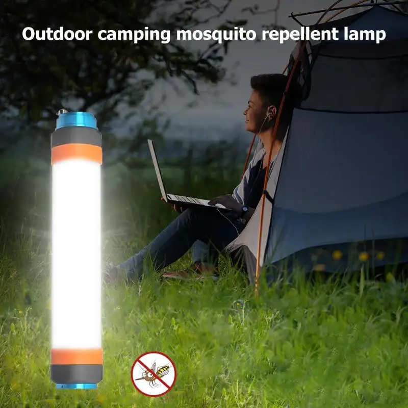 

2W LED Camping Lantern Waterproof DC 5V Outdoor Emergency Mosquito Repellent Lighting 6 Modes USB Power Flashlight Lamp