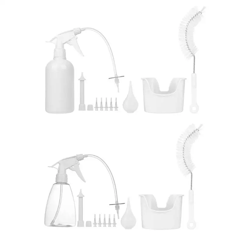 5pcs/set Newborn Nasal Aspirator Set Safe Hygiene Set for Baby Nose Wash Cleaner Snot Sucker Ear Washing Soft PP Baby Care Tools