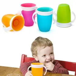 Детские товары для кормления для младенцев бутылка для воды герметичная чашка 360 градусов вращается с двойной ручкой тренировочный