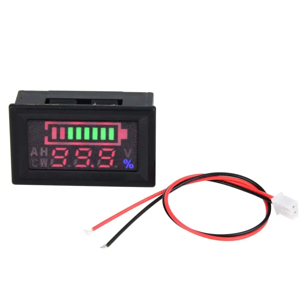 

1 pcs 6-80V LED Dual Display Voltmeter Percentage Digital Voltage Power Meter for Car Motorcycle Digital Voltage Power Meter