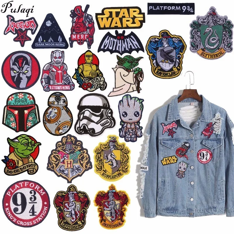 

Pulaqi Patches Painting Embroidered Patch Sticker Badge Sew-on Iron-on Decor For Jeans Clothes On Garment Accessories Groot H