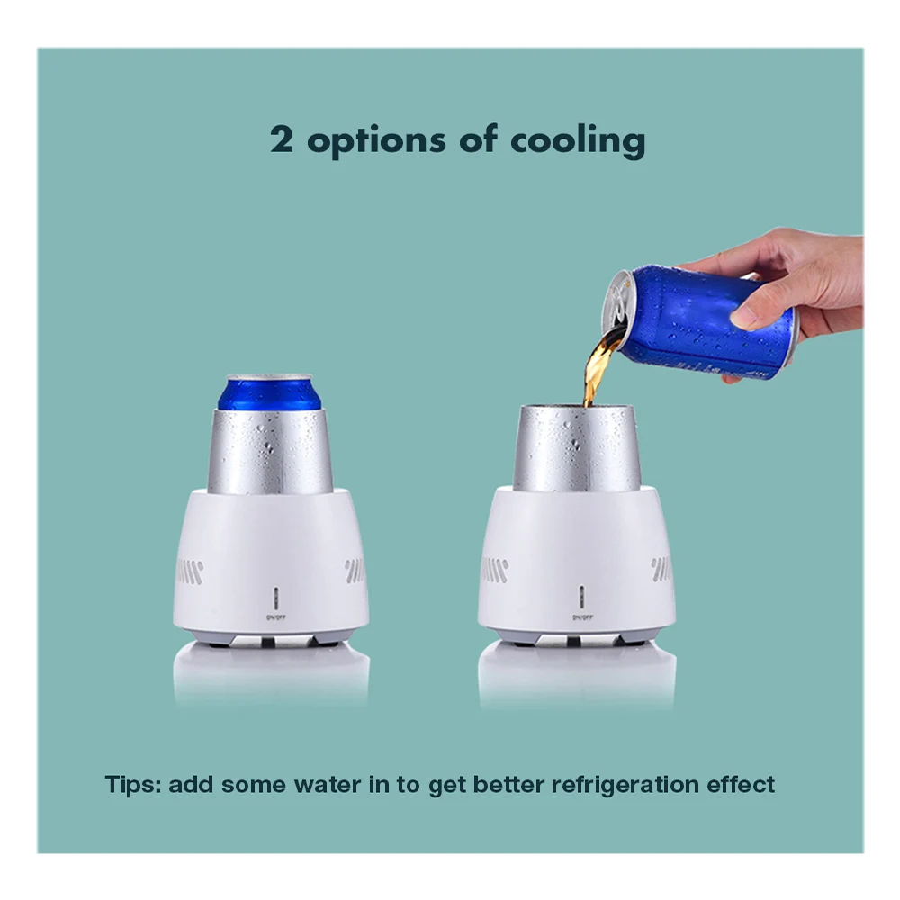 

Portable Car Cup Cooler Device Mini Fridge Fast Cooling Auto Double Layer Refrigeration Car Refrigerator Freezer