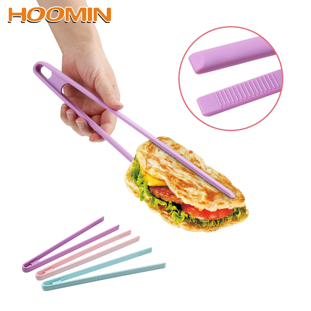 

HOOMIN Silicone Food Tong 30cm Length Bread Cake Clip Baking Tools Barbecue Accessories