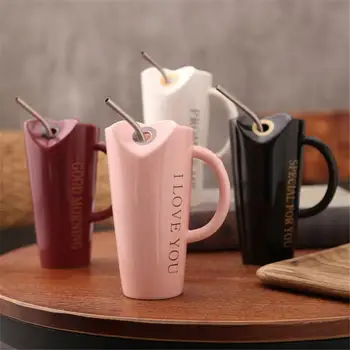 

480ML Ceramic Cup with Straw Personality Kitchen Coffee Mug Home Office Drinkware Unique Gifts