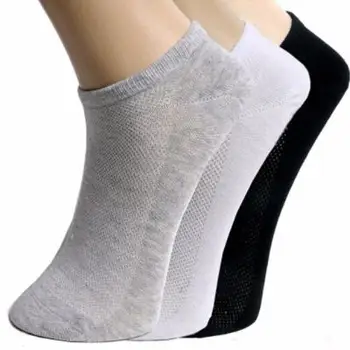 

10Pairs Womens White Black Grey Ankle Socks Net Hole style Breathable Trainer Liner Ankle Socks Mens Womens Cotton socks