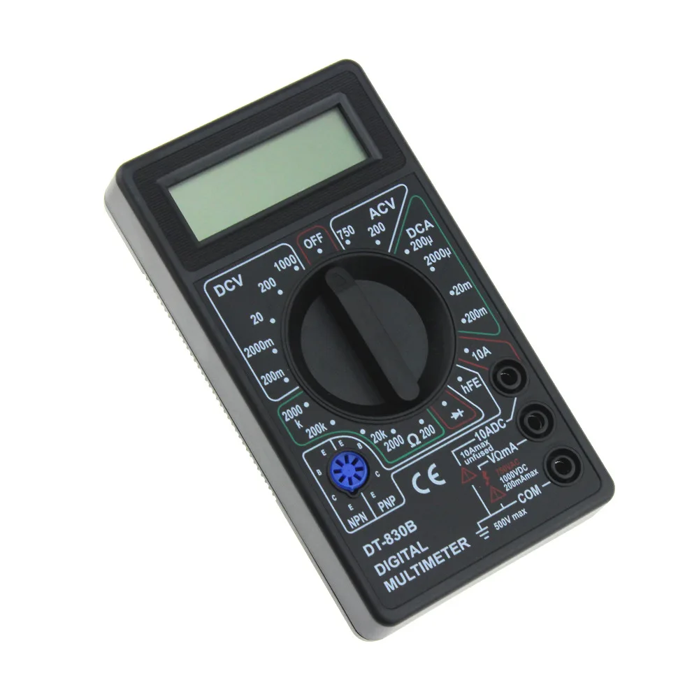 DT830B AC/DC ЖК цифровой мультиметр 750/1000 в Вольтметр Амперметр Ом тестер Высокая