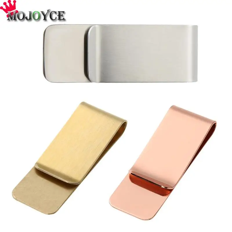 1PC High Quality Metal Stainless Steel Money Clip Fashion Simple Folder Collar Clip Holder for Pocket Purse