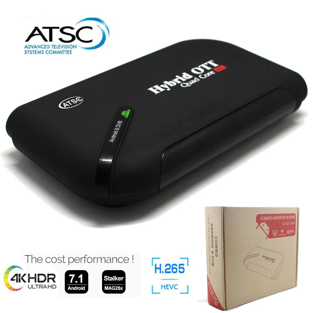 

OTA RF Loop ATSC Tuner With 4K Quad Core S905D 7.1 Android TV Box 2GB 16GB CH3 Clear Cable Digital Analog Convertor Receptor