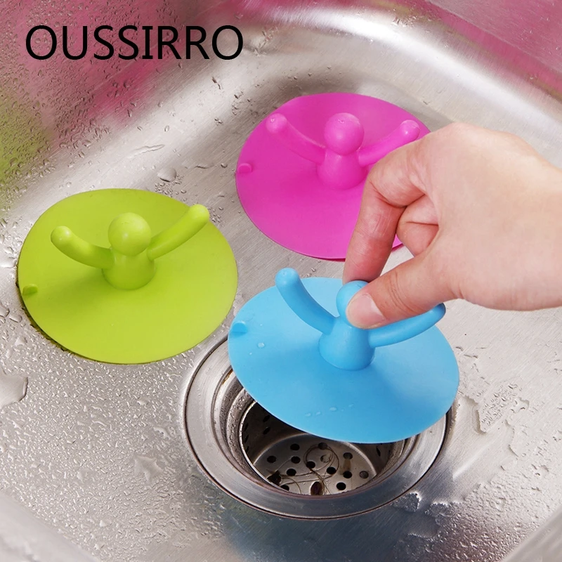 

Kitchen Basin Sink Hair Plug Toilet Water Drains Plug Bath Silicone Floor Drain Cover Strainer Home Supplies