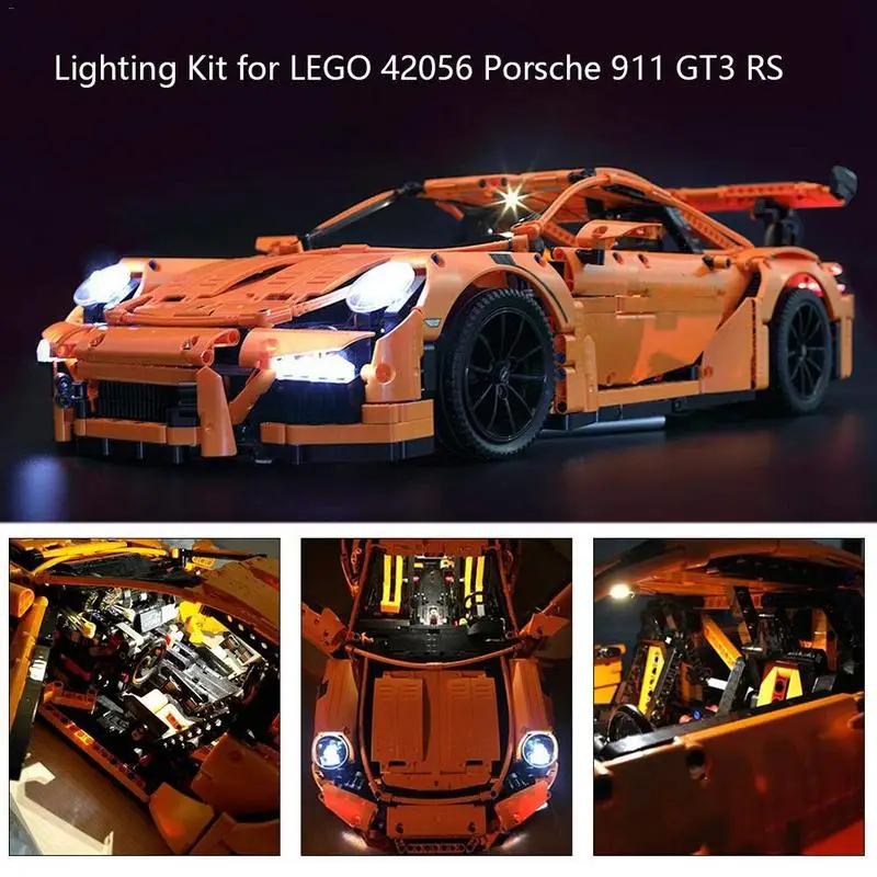 Us 1626 35 Offzestaw Led Diy Oświetlenie Do Lego 42056 Porsche 911 Gt3 Rs Części Oświetleniowe Modele Klocki Diy Zestaw Zabawek W Części I