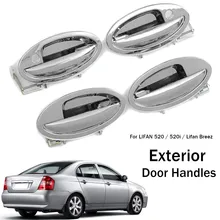 4pcs 1Set Car font b Exterior b font Outside Door Handle Set Chrome Cover for LIFAN
