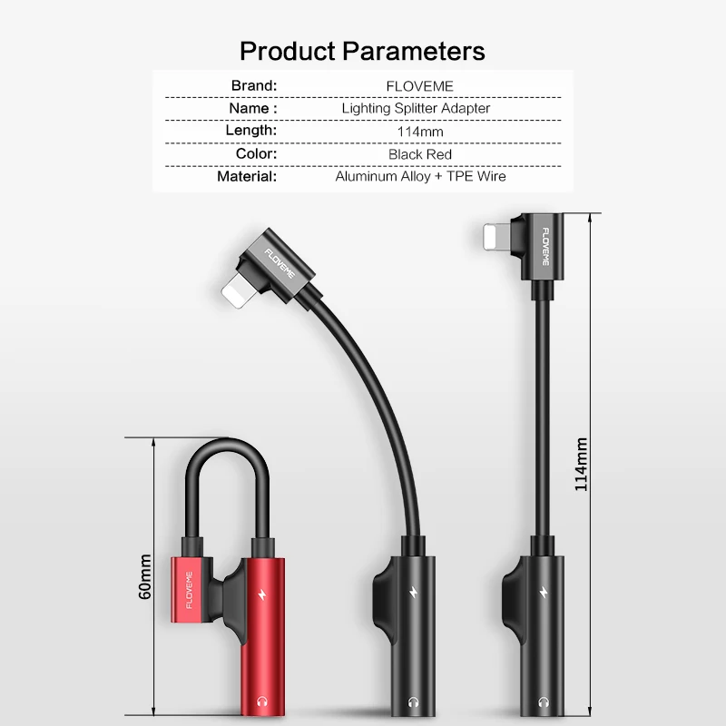 FLOVEME 2 в 1 для адаптер Apple зарядное устройство наушников сплиттер iPhone X XS XR 7 8 плюс Adaptador зарядки конвертер USB адаптер