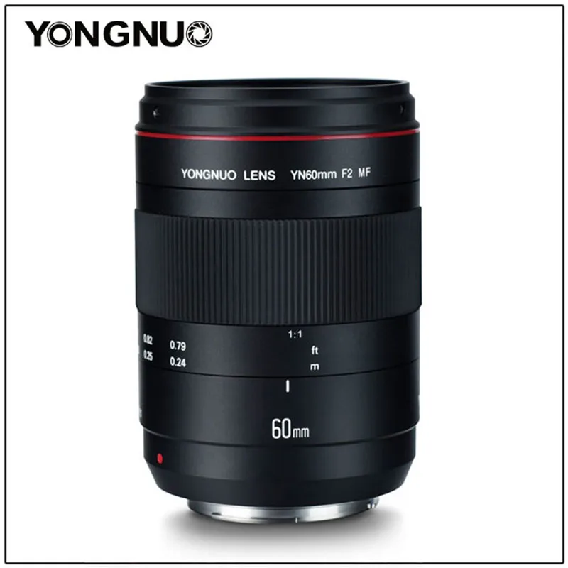 YONGNUO YN60mm F2 MF 0 234 m макро объектив Ручной фокус с индикатором расстояния для Canon EOS 70D