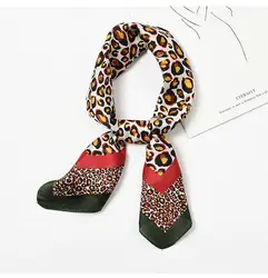 Модные женские туфли шарф Элитный бренд леопардовые пятна Gepmetric шелк шарфы-шали платок квадратной головкой шарфы для женщин Обертывания 2019