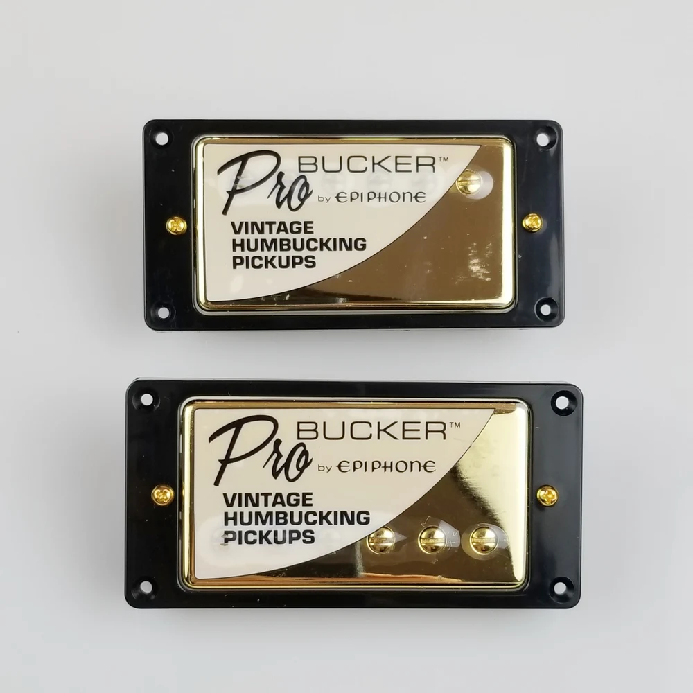 Günstige 1 Set Original Echten Epi LP Standard PRO Elektrische Gitarre Alnico Humbucker Pickup Nickel Gold Abdeckung