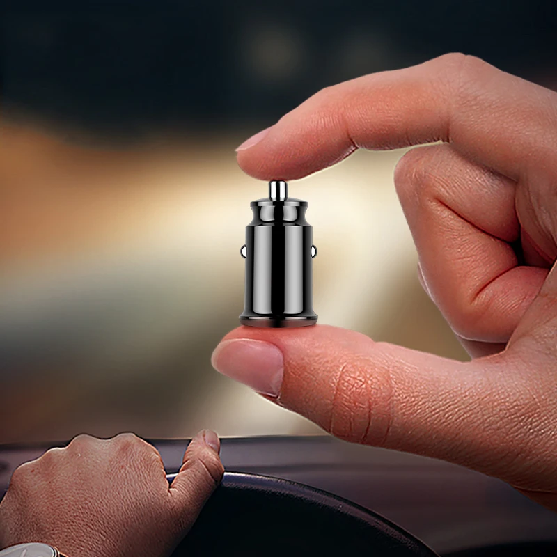 Powstro 3.1A الذكية البسيطة شاحن سيارة سريع سيارة شحن منافذ Usb مزدوجة سيارة شاحن آيفون باد ل سامسونج هواوي Xiaomi الخ
