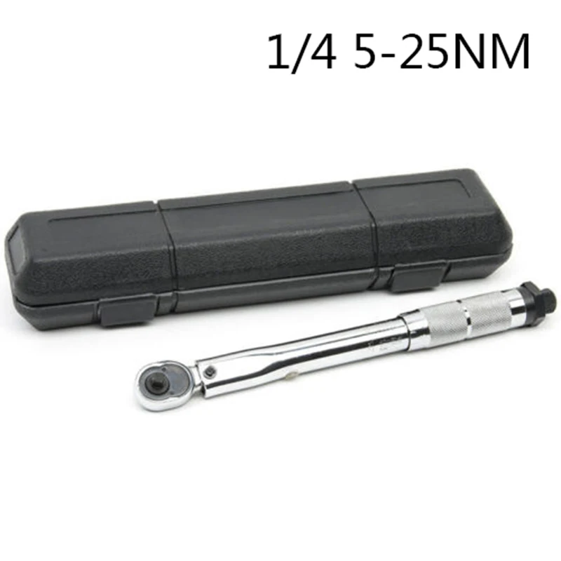 

Drive Adjustable Torque Wrench Hand Tool Spanner Wrench Set Tool 1/4 5-25NM