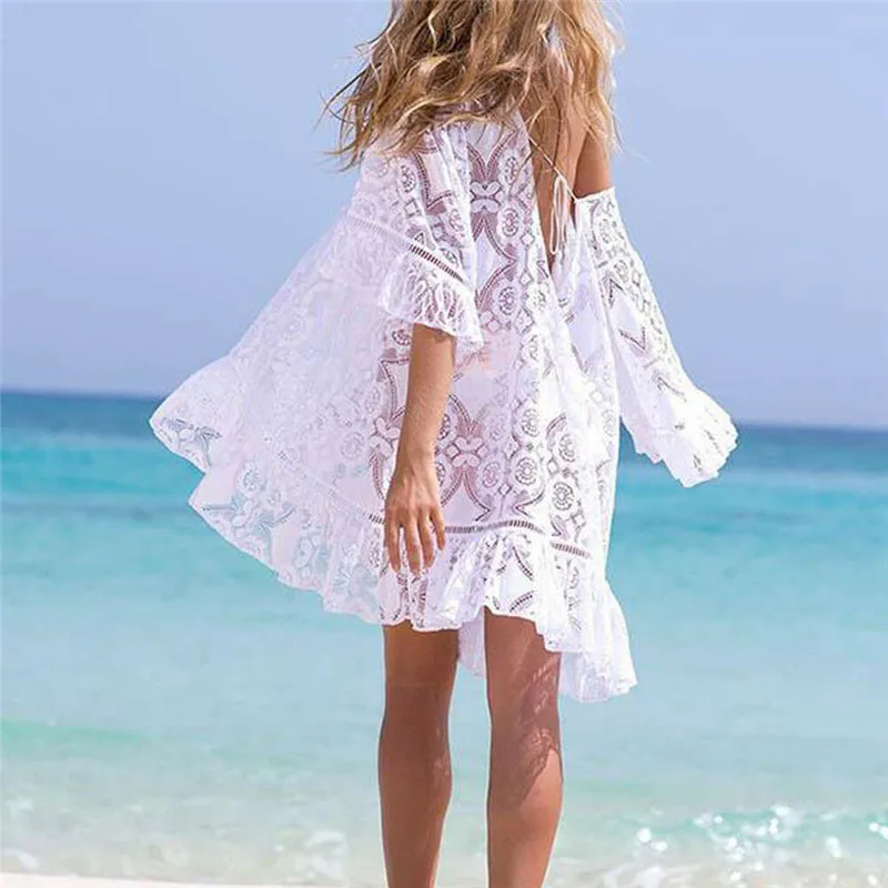 Женское летнее пляжное платье, шифоновое, с кисточками, Бальное, свободное бикини, накидка, чистый купальник, накидка, купальный костюм, женский топ, кружевная накидка