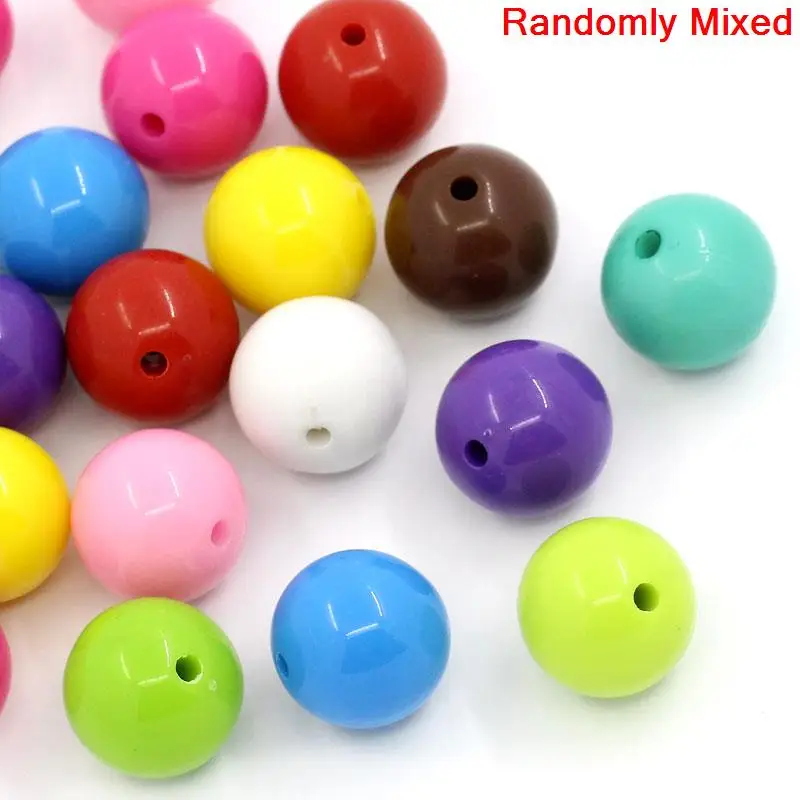 

Acrylic Spacer Beads Round Mixed Color 16mm Dia,50PCs(B22325)