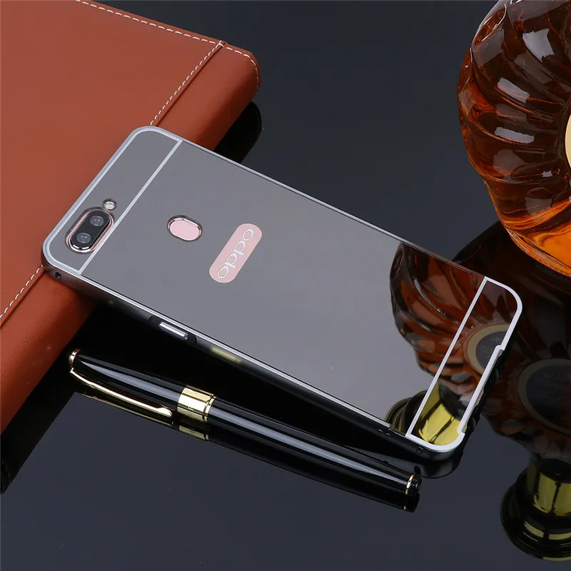 

Oppo Realme 2 Pro A7X Case Mirror Plating Metal Aluminum Frame with Back Hard Cover Case for Oppo Realme2 Pro Oppo C1 AX5 A3S