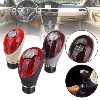 

Universal Wooden Car 5 Speed Manual Gear Stick Knob Lever Shifter Head for Vans Truck Lorry