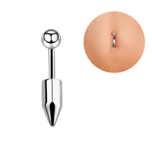 Панк пупка кольца 16 г простой формы хирургическая сталь пупка пирсинг Изогнутый Бар пирсинг ювелирные изделия Ombligo 1,2*10*5*9 мм