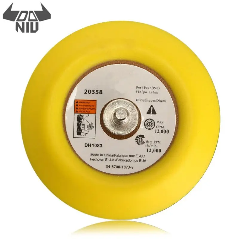 

DANIU 1Pcs Yellow 3 Inch Sticky Backing Pad Napping Hook And Loop Sanding Disc Pad Polishing Sander Backer Plate